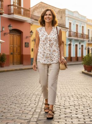 Imagen 2 del producto Sandalia New Walk Doble Broche Café