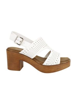 Imagen 1 del producto Sandalia New Walk Plataforma Troquelada Blanca