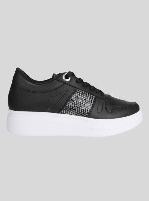 Zapatilla Kanna & Co Shine Plataforma Negra