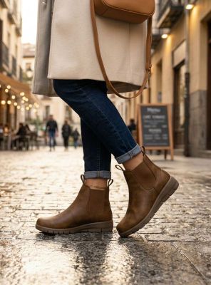 Imagen 2 del producto Botín New Walk Doble Tirador Camel