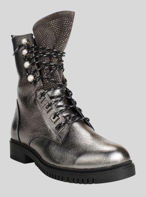 Imagen 2 del producto Botín Exs Perlas Cuero Plata