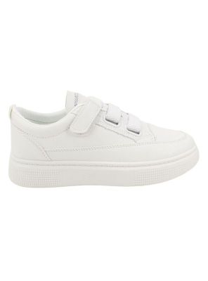 Zapatillas New Walk Brillos Plataforma Blanca