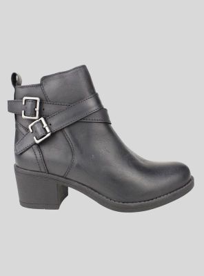 Botín Palm Baza Cuero Negro