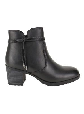 Botín Palm Tiras Cuero Negro