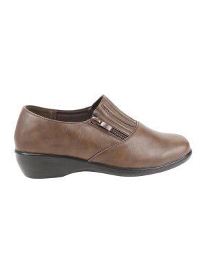 Zapato New Walk Confort Cierre Café
