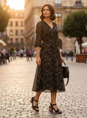 Imagen 2 del producto Sandalia New Walk Tira en T Negra