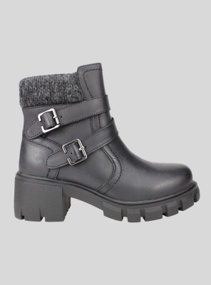 Botín Palm Jabirú Cuero Negro