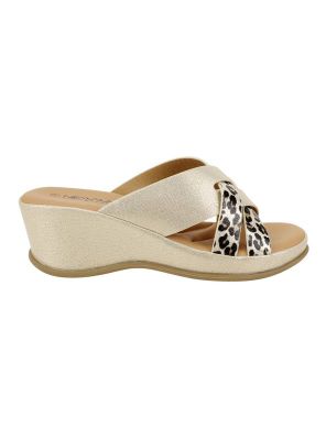 Sandalia New Walk Tiras Cruzadas Dorada