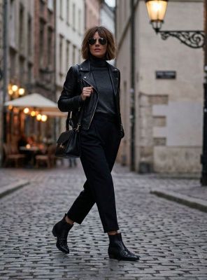 Imagen 2 del producto Botín Exs Vaquero Tachas Cuero Negro