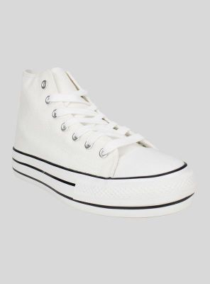 Imagen 2 del producto Zapatilla New walk Lona Plataforma Blanca