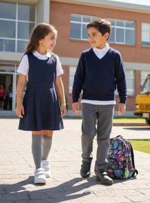 Imagen 2 del producto Zapatilla New Walk Velcro Doble Escolar Negra