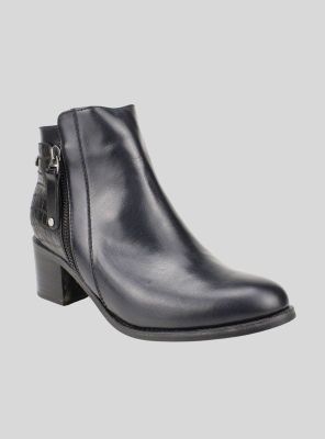 Imagen 2 del producto Botín Cuero Reptil Negro