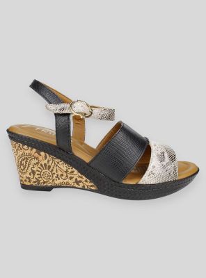 Sandalia Exs Clau Cuero Negra