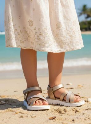 Imagen 2 del producto Sandalia Nat Geo Kids Brillos Dorada