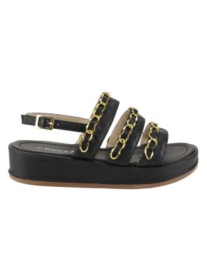 Sandalia Kanna & Co Plataforma Negra