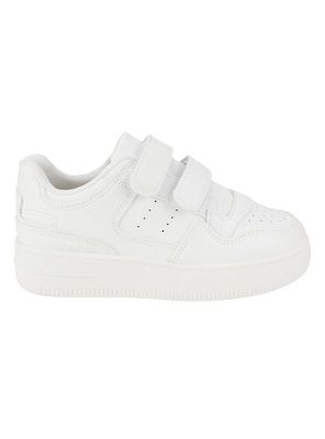 Zapatilla New Walk Velcro Escolar Blanca