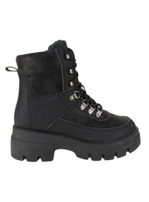 Botín New Walk Militar Suede Negro