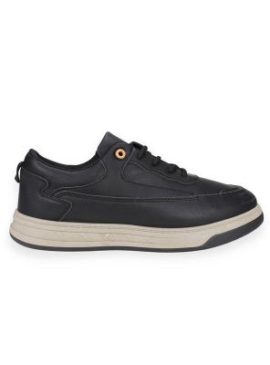 Zapatilla New Walk Casual Ecocuero Negra