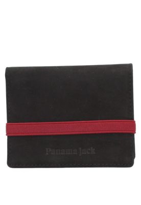 Billetera Tarjetero Cuero Hombre Negro Panama Jack