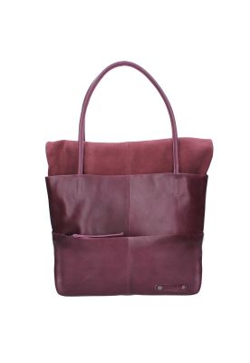 Cartera Tote 100% Cuero Sabina Burdeo Zappa