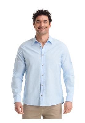 Camisa Hombre Manga Larga Lino Panama Jack