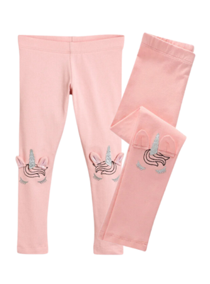 Calzas Jumping Meters Niña Unicornio Rosa Jump Kids 100% Algodón