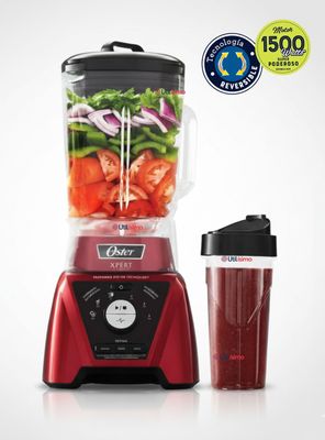 Licuadora Xpert Series™ roja con control de textura y un Blend N Go BLST3BRPG