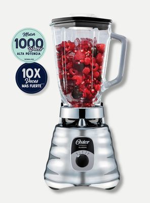 Imagen 1 del producto Licuadora clásica Oster® cromo con Perilla Ergonómica y 3 velocidades BLST4655