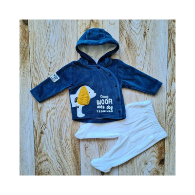 Imagen 2 del producto Conjunto Traje Niño 2 Piezas Poleron Pantalon Tedmimak Plush Azul