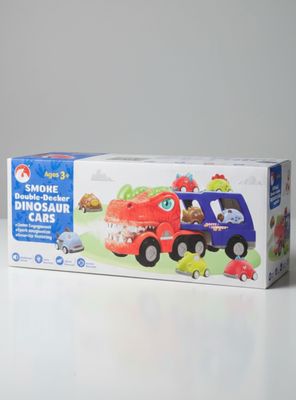 Camión Dinosaurio Con Música y Luces Función de Spray + 8 Mini Coches