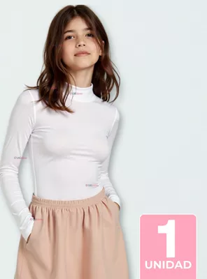 Camiseta Niña Primera Capa Bambú Invierno Cuello Beatle Polera