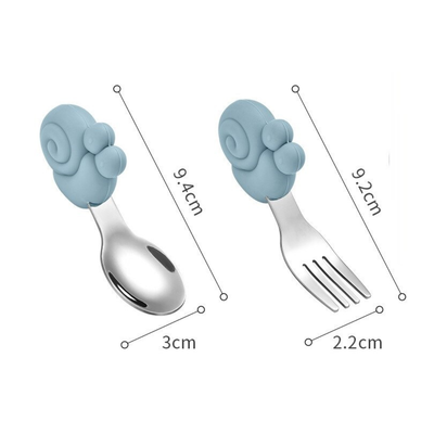 Imagen 2 del producto Set Plato Tenedor Cuchara Silicona Bebés Jump Kids
