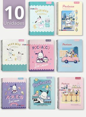 Imagen 1 del producto Pack 10 Cuadernos Universitarios Pochacco de 100 Hojas Proarte 7mm Diseños Surtidos