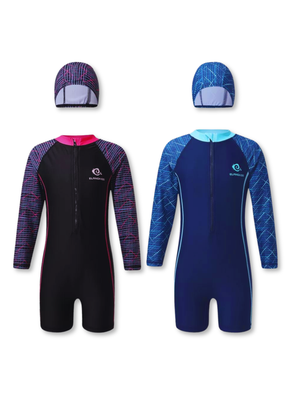 Traje de Baño Enterito Sport Manga Larga Niña 7a12 Años Jump Kids