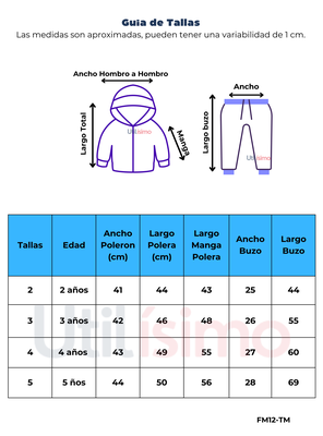 Imagen 2 del producto Set 2 piezas Conjunto Buzo Polerón Niño 0 a 6 Meses 100% Algodón Gris claro