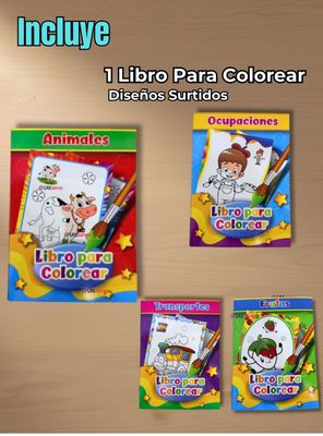 Imagen 2 del producto Libro Para Colorear Pintar Educativo para Niños Diseños Surtidos