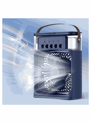 Imagen 2 del producto Climatizador Portátil Frío 4 en 1 Ventilador Humificador Enfriador Lampara LED 220v USB Azul