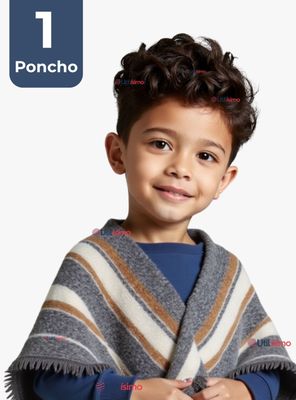 Poncho Mapuche Lana Grueso Mantas Fiestas Patrias