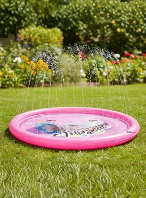 Alfombra Piscina Rociador de Agua Para Niña Color Rosado 170 cm