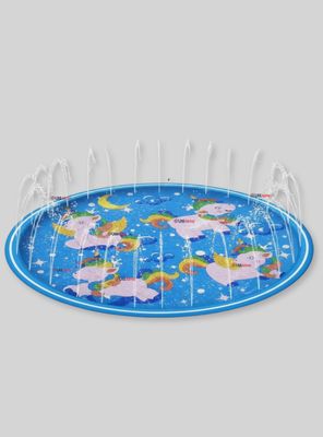Alfombra Piscina Agua Rociador Para Niño 100 cm de Color Azul