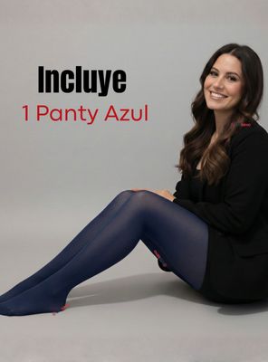 Imagen 2 del producto Pantys Semitransparentes Elasticadas Oficina de Color Azul
