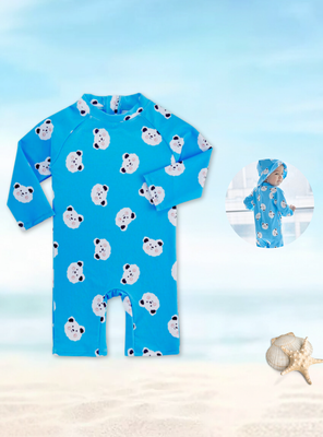 Traje de Baño Enterito Manga Larga Niño Jump Kids Azul