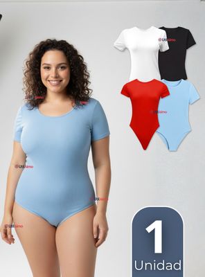 Body Ajustable Moldeador 100% de Bambú Cuello Redondo Manga Corta Mujer en Colores Surtidos