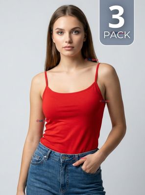 Imagen 1 del producto Pack 3 Camisetas Polera Pabilos Básica Lisa y Transpirable Mujer de Colores Surtidos