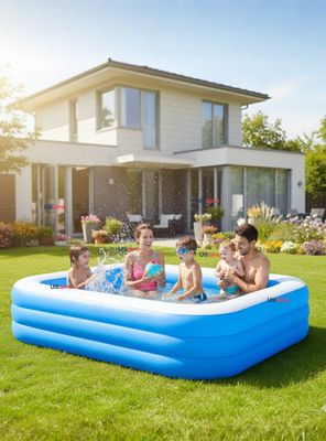 Piscina Inflable Rectangular 210x140x60 CM Color Azul