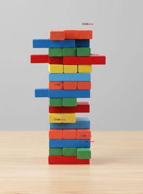 Jenga Juego De Mesa de 48 Piezas Multicolor Madera Original