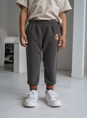 Buzo Cotelé forrado en Polar Niño Gris