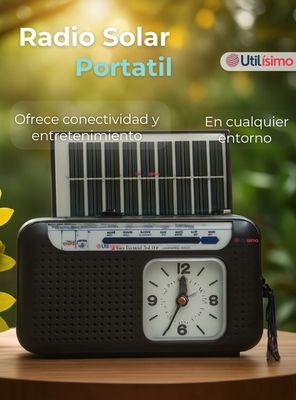 Imagen 2 del producto Radio Solar Portátil Recargable Bluetooth AM/FM