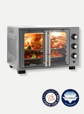 Horno con freidora de aire Oster® 35 litros, puertas francesas, TSSTTV35FDMAFNS