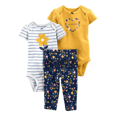 Set 3 Piezas Bebé Niña Flores Infantil Tedmimak